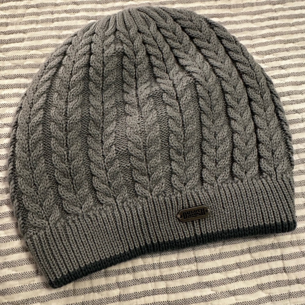 Duluth Cable Knit Beanie, blue/grey